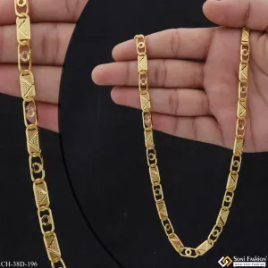 1 Gram Gold Plated Best Quality Elegant Design Chain for Men - Style D196