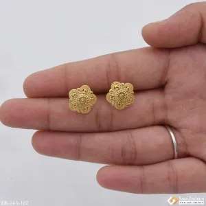 1 Gram Gold Plated Brilliant Design Earrings for Ladies - Style A102