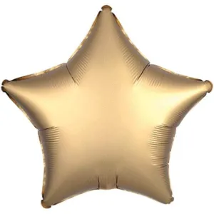 19" Luxe Gold Satin Star Mylar Balloon #224