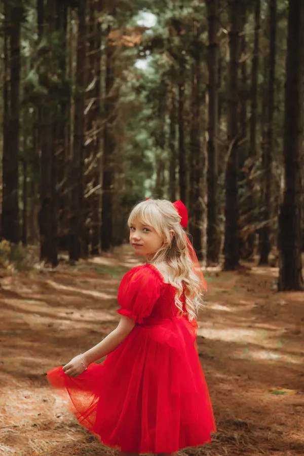 Annabella Red Girls Christmas Dress