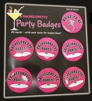 Bachelorette Badges Set of 7