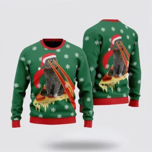 Cat With Laser Eyes Ugly Christmas Sweater For Men And Women, Best Gift For Christmas, Christmas Fashion Winter