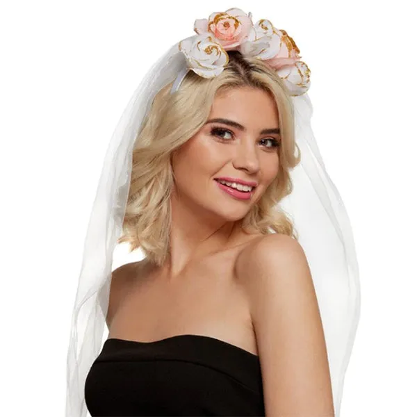 Floral Veil Headband