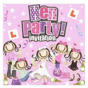 Hen Party Card Invitations