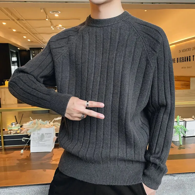 Round Neck Sweater Trendy Thick Sweater