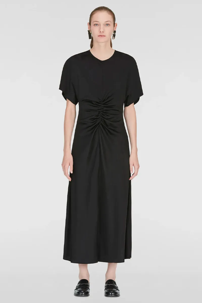 Ruched Satin Dress