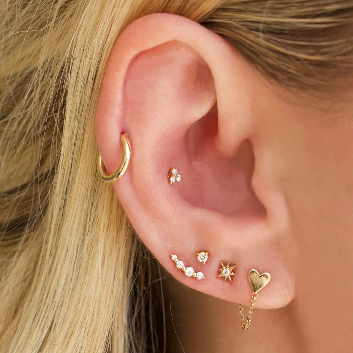 Shining Star Flat Back Earring