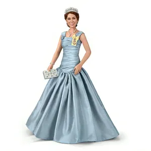 The Ashton-Drake Galleries The Royal House Of Windsor Portrait Doll Collection Issue #1: Princess Catherine Handcrafted Poseable Doll in Alexander McQueen Gown with Detailed Jewelry 15-Inches