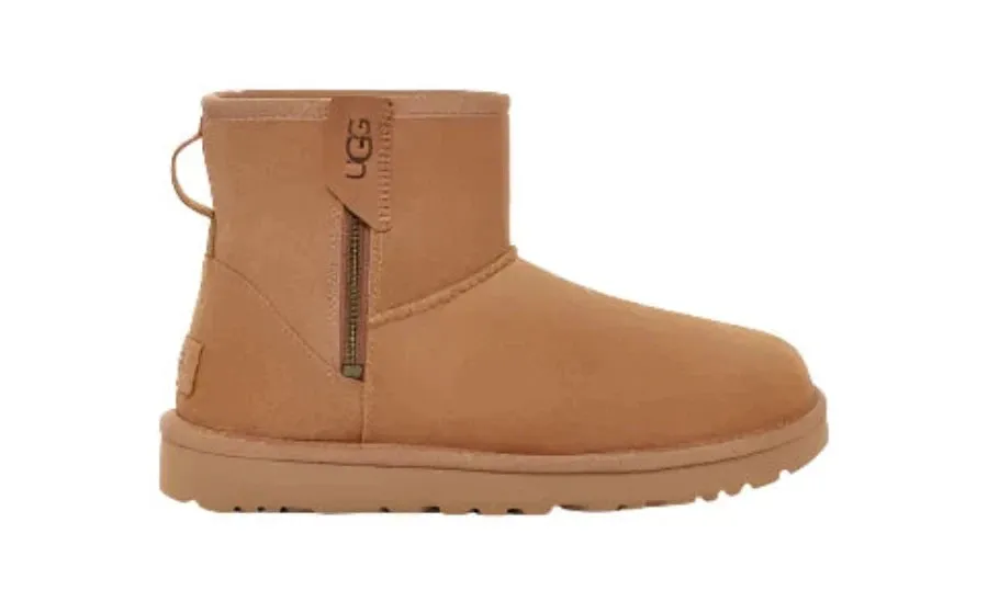 WOMEN'S UGG CLASSIC MINI BAILEY ZIP BOOT | CHESTNUT